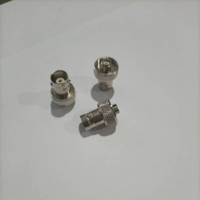 Konektor BNC Female To SMA Female, Konektor Sambungan Ht Baofeng,Weierwei Silver Putih