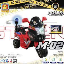 Motor Aki Anak Polisi PMB M02 Mainan Anak/ Motor Aki Lampu Musik SNI Good Quality