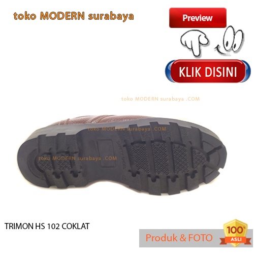 TRIMON HS 102 COKLAT sepatu kerja pantovel pria safty