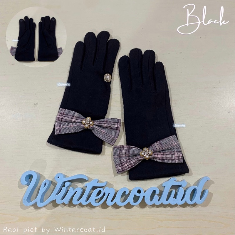 Sarung tangan wanita fashion winter gloves woman musim dingin cantik korean style import hangat kawaii