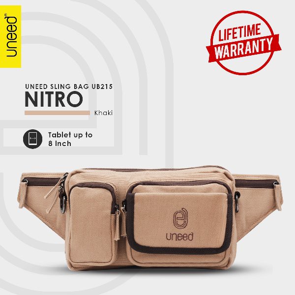 UNEED Nitro Tas Selempang Pria Tas Sling Bag Pria - UB215 - Original