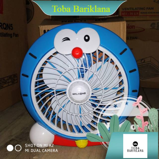 kipas angin karakter sanex dora emon kipas angin duduk kipas angin meja