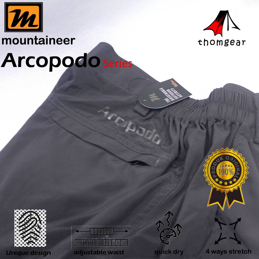 Mountaineer Arcopodo Celana Gunung Hiking Pendek Olahraga Quickdry Stretch Thomgear Paiton Probolinggo