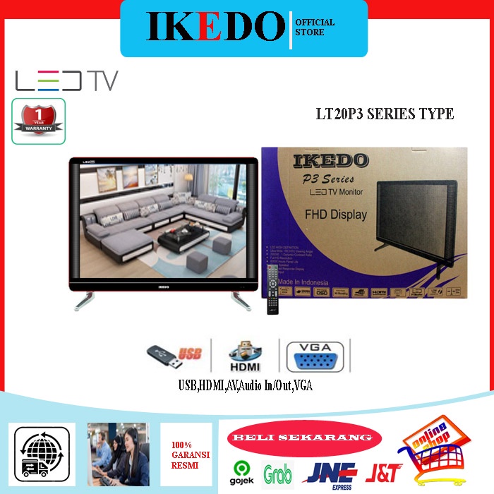 TV LED 20 INCH IKEDO LT-20P3W