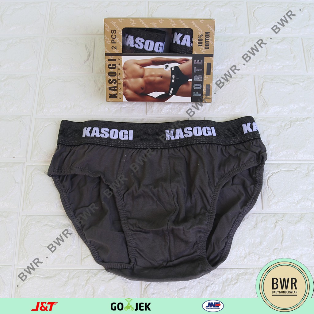 [ 2pc ] CD KASOGI Forte Coklat | Celana Dalam Pria Karet Boxer | Sempak Pria - Bwr