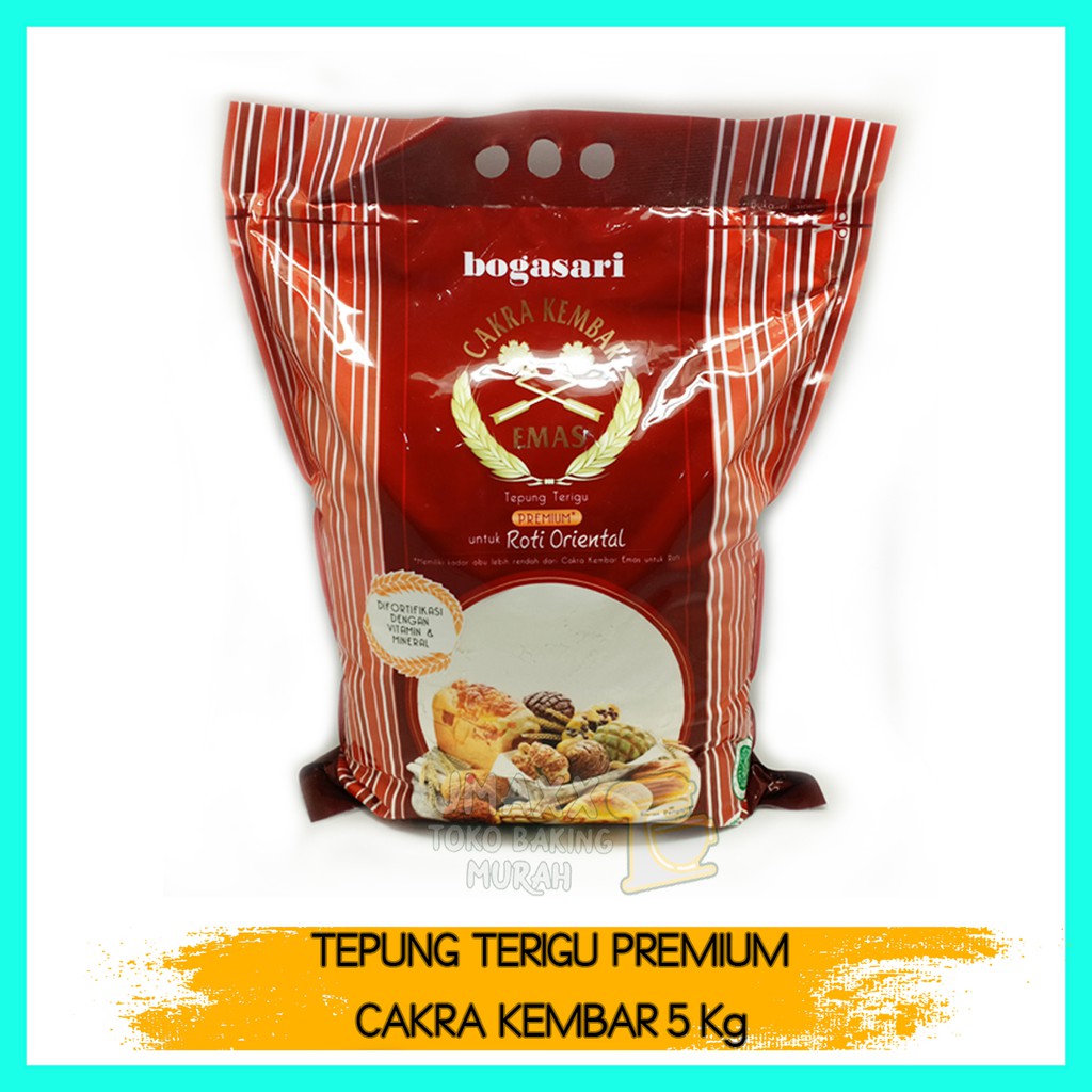 

TEPUNG TERIGU PREMIUM CAKRA KEMBAR ROTI ORIENTAL 5KG