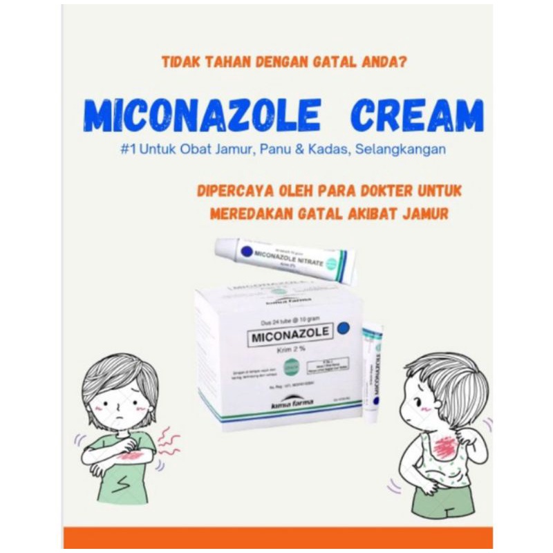 SALEP MICONAZOLE CREAM OBAT JAMUR, KADAS, PANU PALING AMPUH