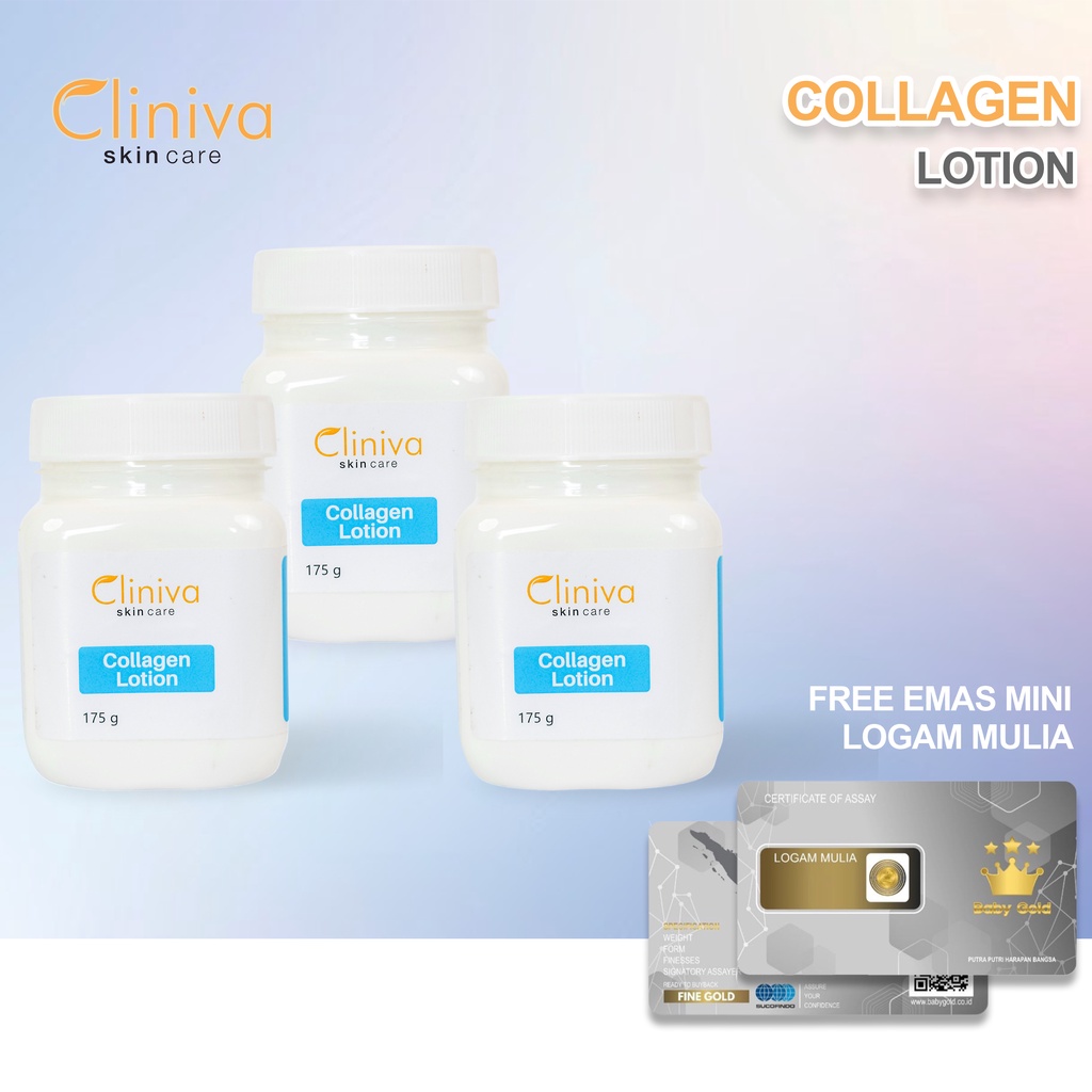 Skincare Cliniva Body Lotion Collagen Mencerahkan Dan Menutrisi Kulit Tubuh 175G Original BPOM-3CLINIVA COLLAGEN