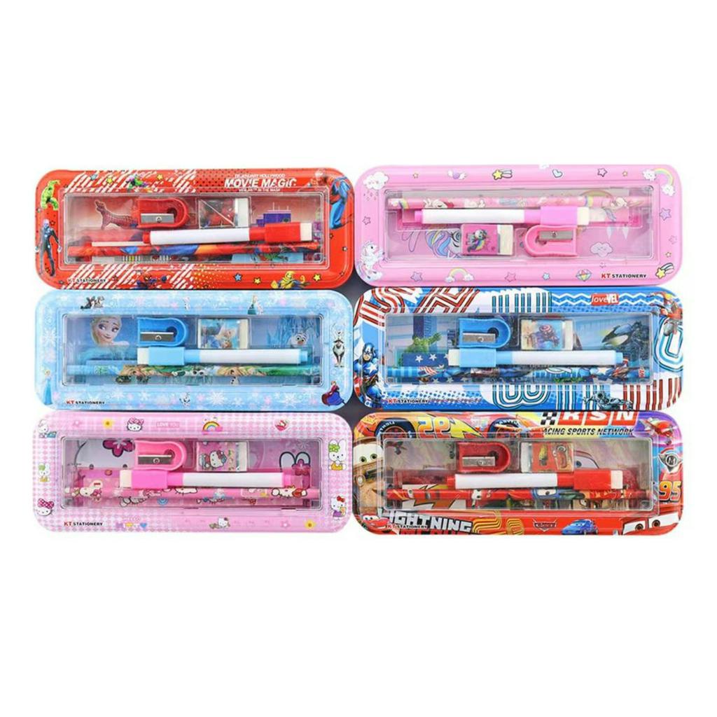 

Tempat Pensil Kaleng + Stationery Set KT-6606