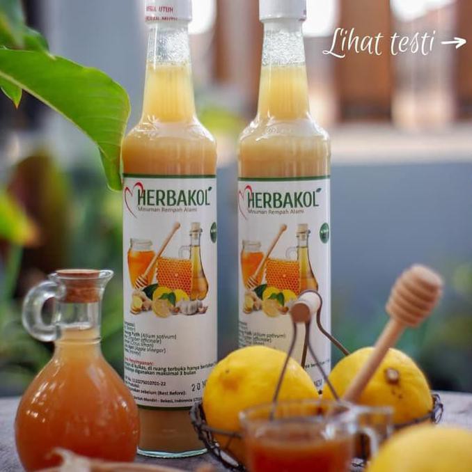 

Jus Herbal Bawang Putih+Jahe+Lemon Import+Cuka Apel+Madu HERBAKOL
