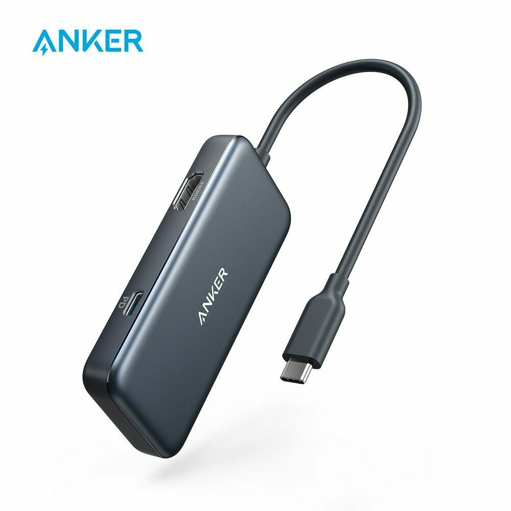 Anker 4in1 USB C Adapter HUB 4K USB C to HDMI USB 3.0 Ports 60W PD