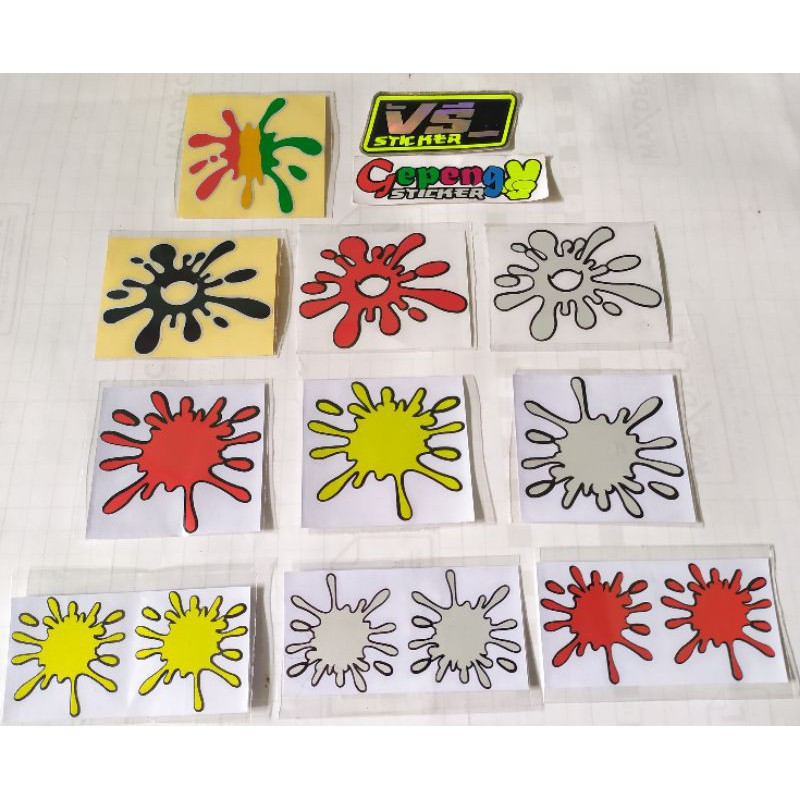 

Sticker cutting Bercak berwarna murah berkualitas
