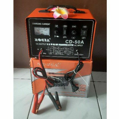 CHARGER CAS AKI ACCU ROCIA 12V 24V CD-50A MOTOR MOBIL QUICK CHARGER 50 A