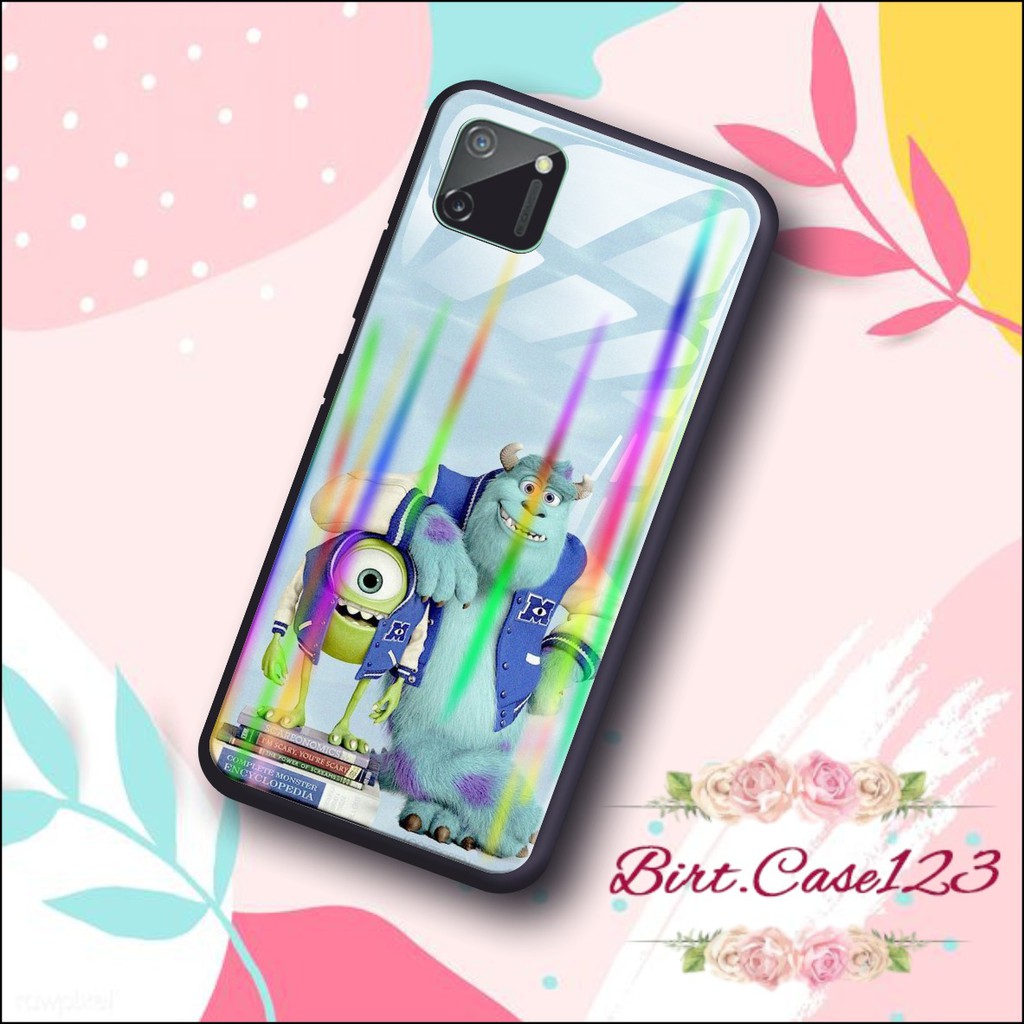 case softcase gambar MONSTER INC back case glass aurora Oppo A3s A1k A5 A9 2020 A7 F9 A5s A31 BC166