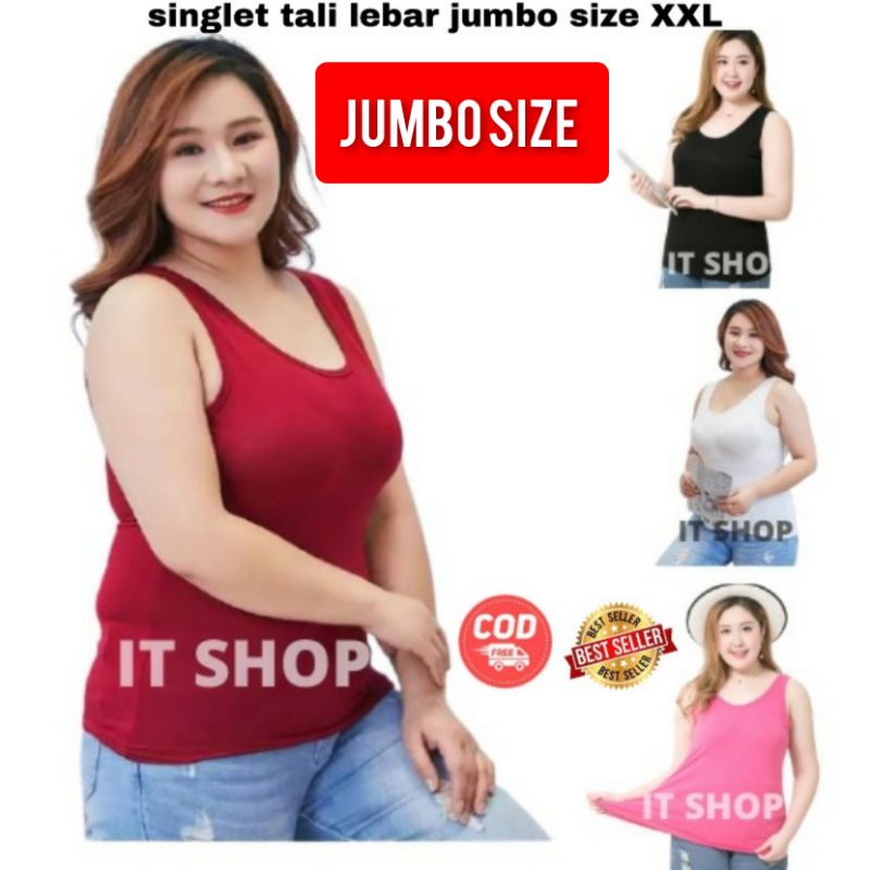 FREYA | Tanktop Tali Lebar XXL Big Size Singlet Tengtop Wanita Jumbo XXL