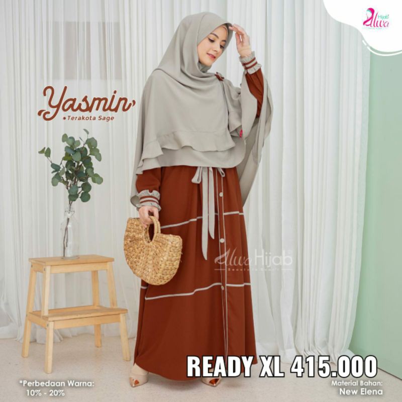 Gamis original set syari yasmin by alwa hijab