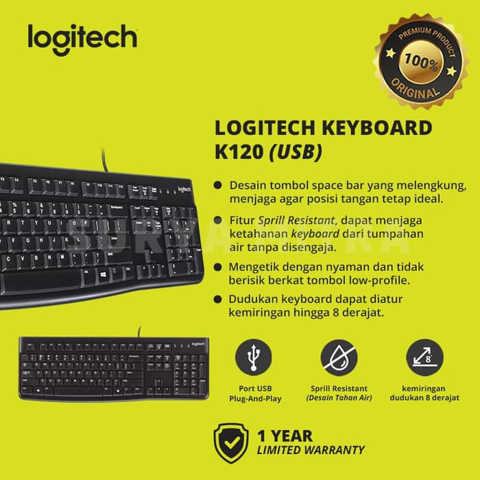 Keyboard USB Logitech K120 / K 120 USB