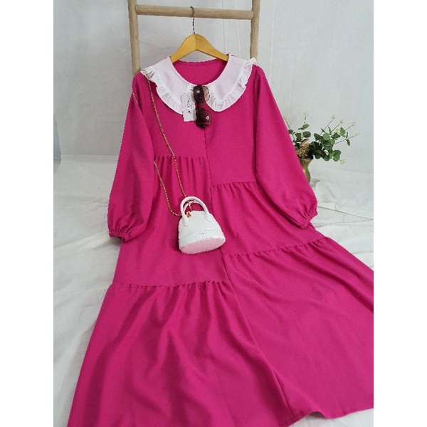 MIDI DRESS POLOS SHAKILA KERAH