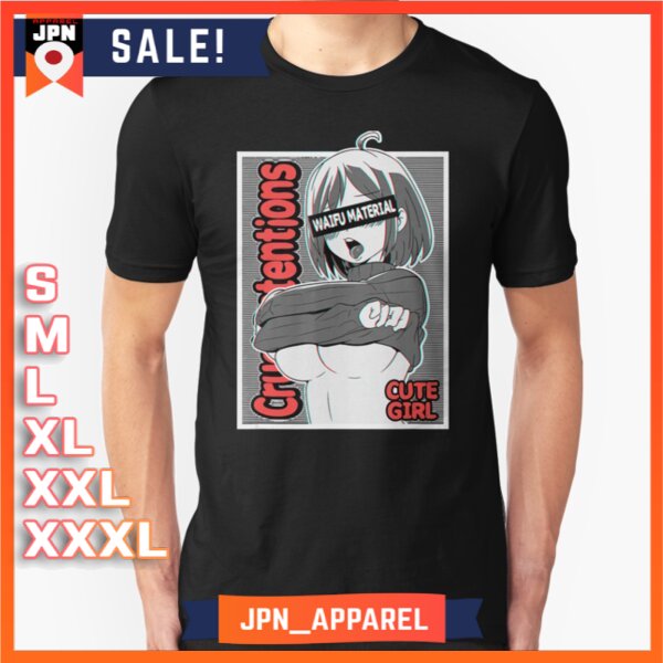Kaos Baju Ahegao Anime girl, Ecchi Waifu Material, lewd otakuT-Shirt Premium