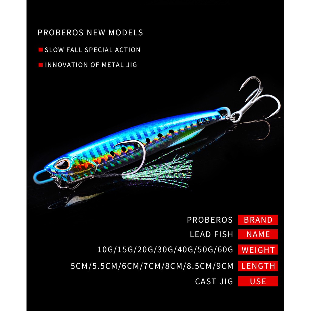 Umpan pancing metaljig metal jig jigging fishing lure castjig LF103 10G 15G 20G 30G  40G Cirebon