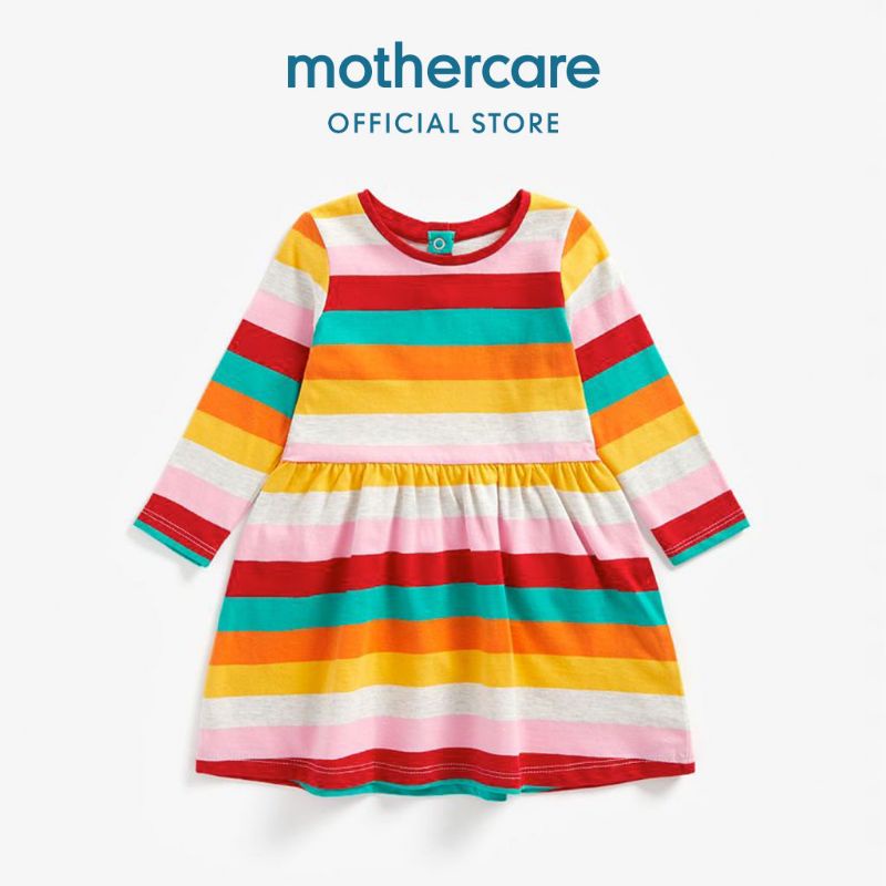 Mothercare Rainbow Striped Jersey Dress - Dress Bayi Perempuan