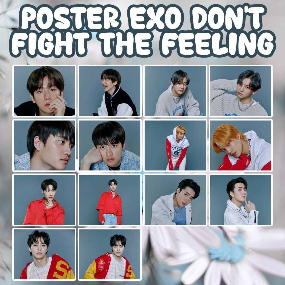 Poster EXO DONT FIGHT THE FEELING | Poster Kpop A4 A5 A6 Murah Murah (Part A)