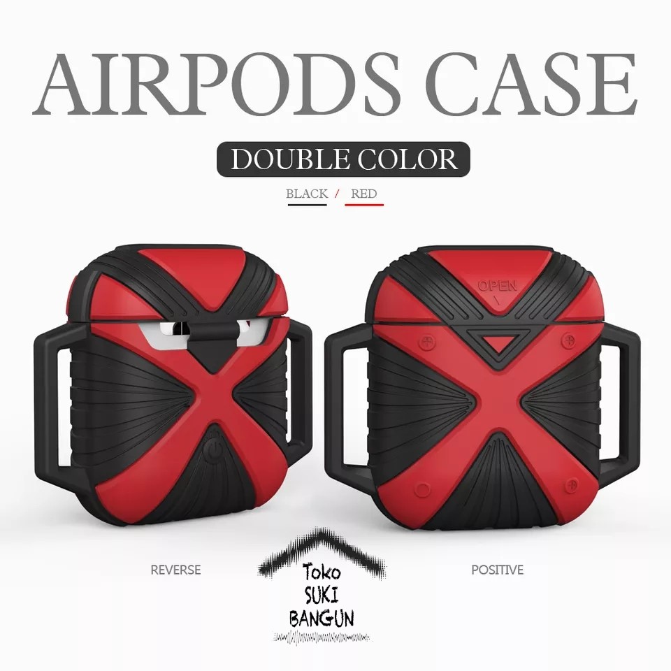 PREMIUM Rubber Soft Silicone Case DEADPOOL ARMOR for Apple Airpods