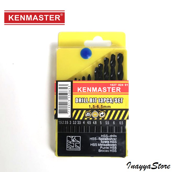 Kenmaster Mata Bor Besi 10mm 13pcs - Mata Bor Kecil Set 10 mm 13 pcs