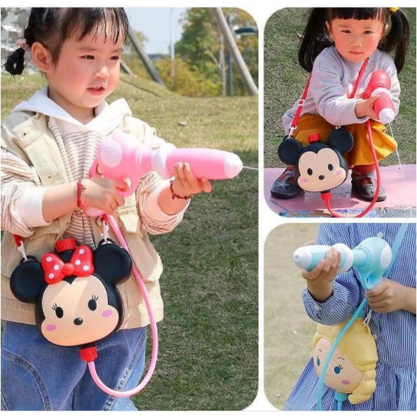 bagpack backpack watergun disney mickey minnie elsa