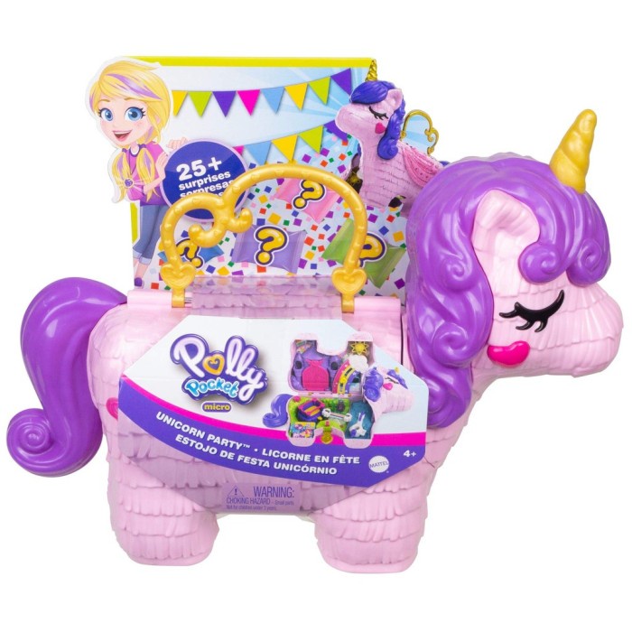 [RESTOCK] Polly Pocket Unicorn Party Playset Mainan Set Figure Original