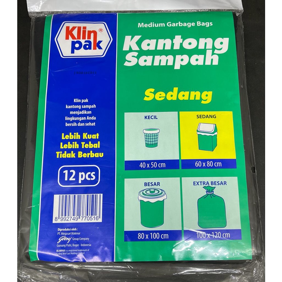 KLINPAK PLASTIK KANTONG SAMPAH//ALLSIZE//KECIL-SEDANG-BESAR