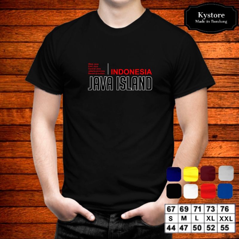 Kaos distro indonesia java island print