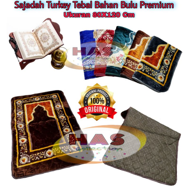 SAJADAH BUSA TURKEY TEBAL UK 80X120 CM ANTI SELIP