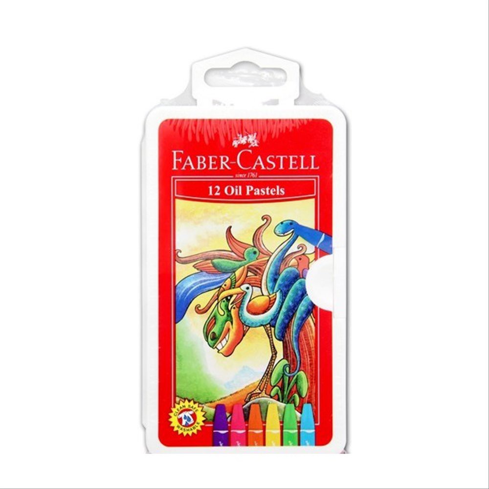 

Crayon / Krayon Oil Pastel - Faber Castell 12 Warna Box Putih MURAH!