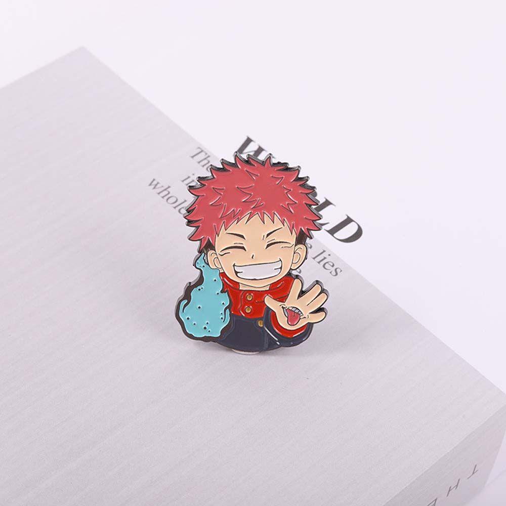 Mxbeauty Jujutsu Kaisen Bros Kartun Coat Conjuration Back to Battle Anime Badge Geto Suguru Badge Pin Conjure Back Enamel Pin