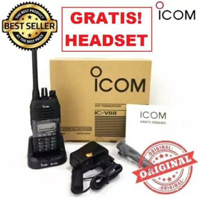 HT ICOM IC-V88 HANDY TALKY 5.5 W VHF WATERPROOF IP67 MADEIN JAPAN / HT V 88