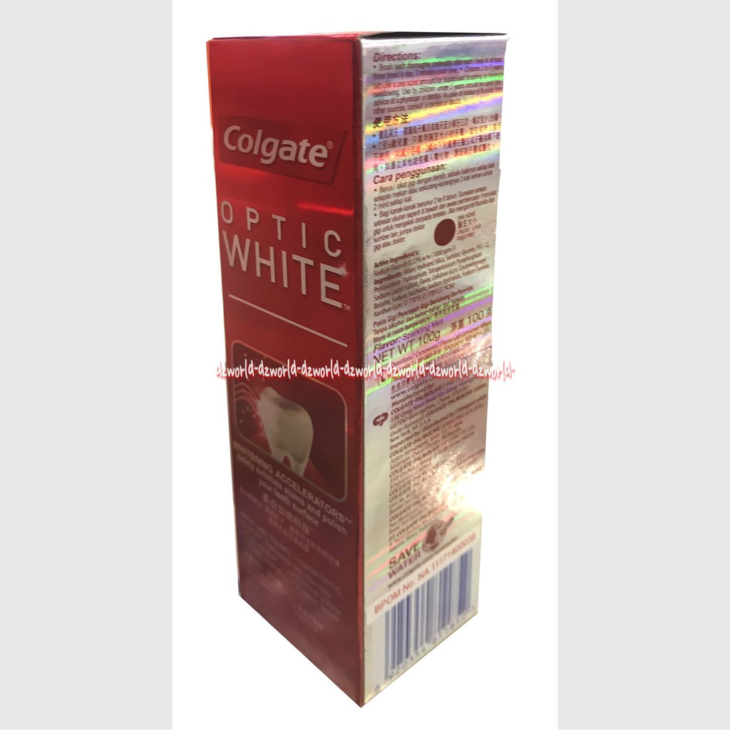 Colgate Optic White Plus Shine Sparkling white 100g Mencegah Gigi Berlubang Odol Membuat Gigi Putih