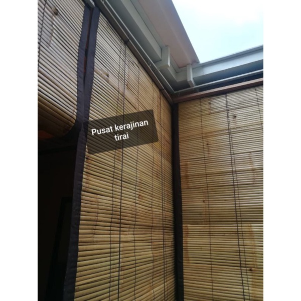Tirai bambu / Krei bambu gulung / gorden / kre / kere / pelindung panas / kerai / kirai UK 1,5m X4m