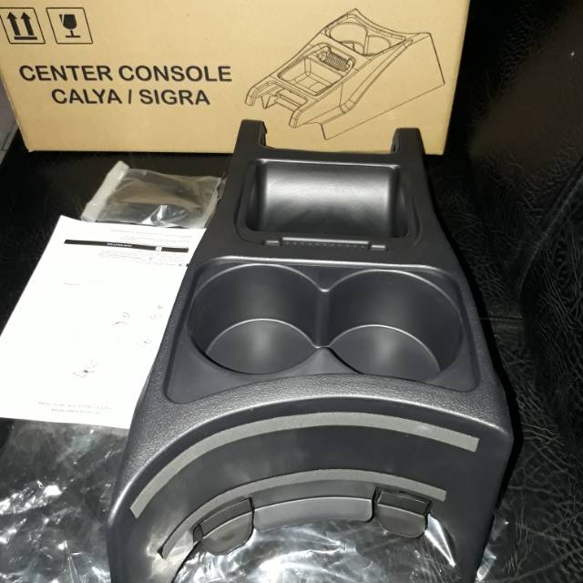 New CONSOLE BOX CALYA / SIGRA LENGKAP DGN BREKET, RING, BAUT DAN MANUAL BOOK TINGGAL PASANG.