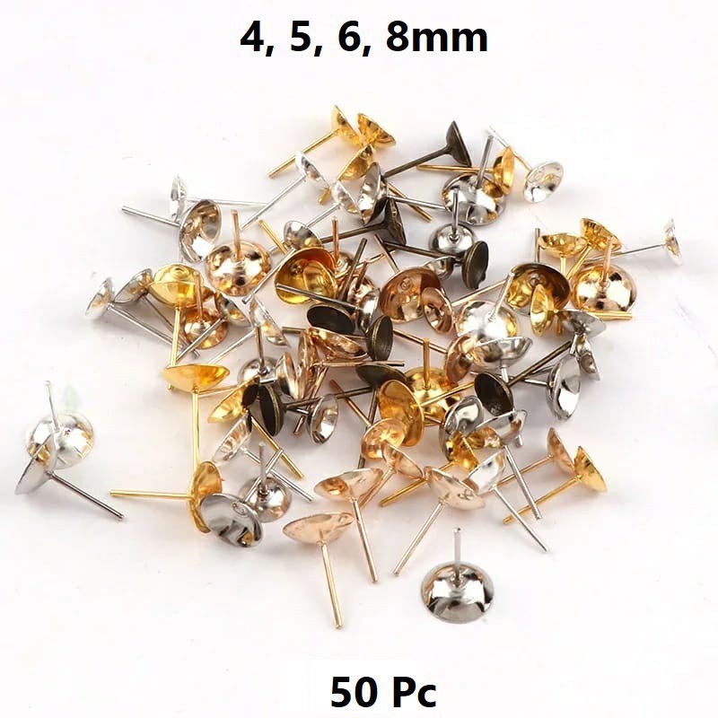 Anting Tusuk Model Mangkuk 4-8mm Harga/50pc