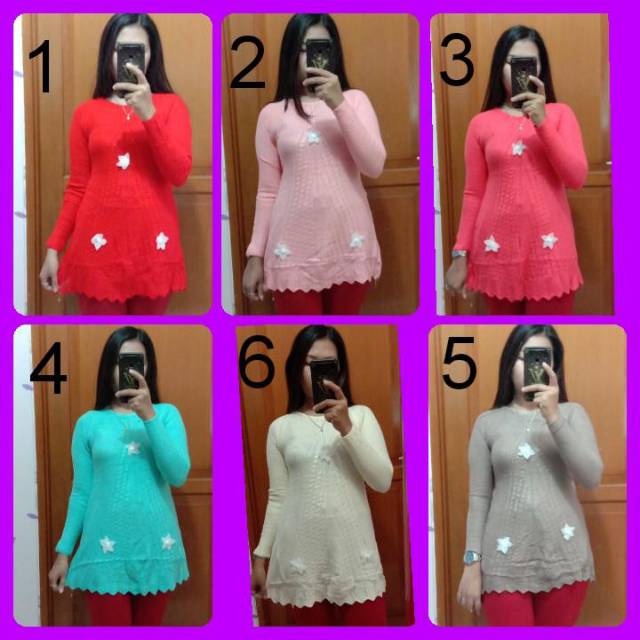 atasan rajut import mf