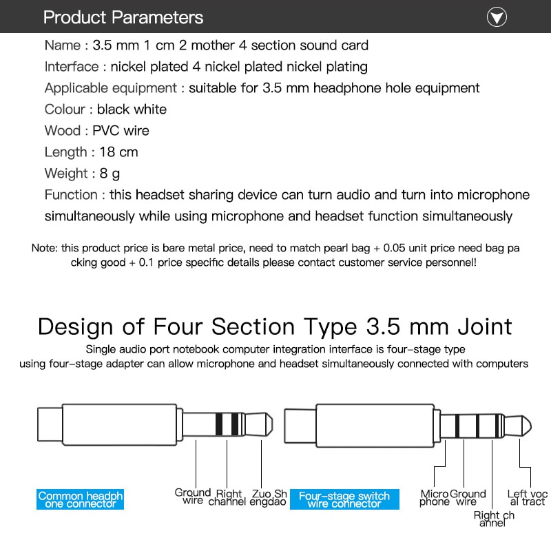 3.5mm Y Split Splitter Cable audio Mic 1 Male to 2 Female U Audio Plug Aux Jack Earphones Adapter for Android Xiaomi HuaweiAksesoris HP Microphone Headphone Audio Splitter 3.5mm ke 2 x 3.5mm segitiga handpone mobil