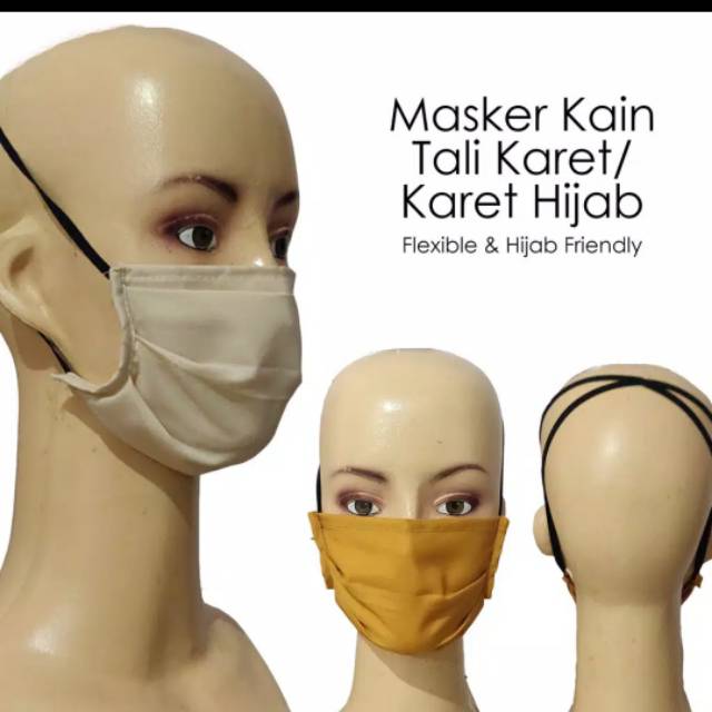 MASKER KAIN TALI KARET / KARET HIJAB