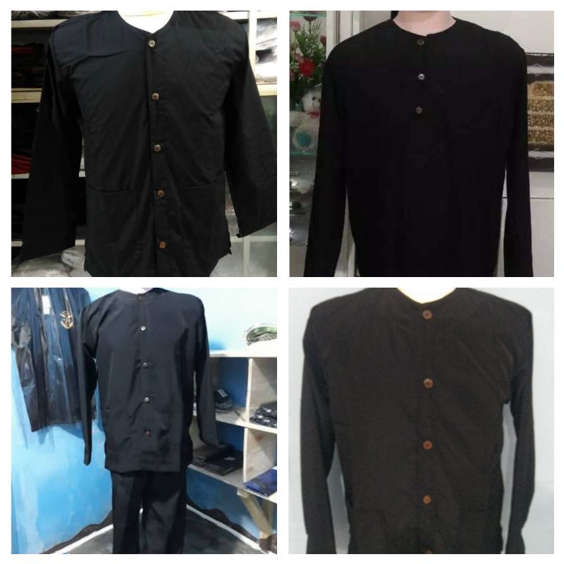 Jual Atasan Baju Pangsi M, L, XL/Baju Pangsi khas sunda HITAM /baju