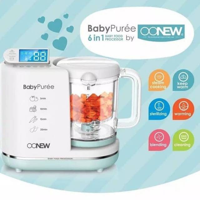 Oonew Baby Puree Food Processor Michelin 6in1 steamer blender mpasi bayi CBKS