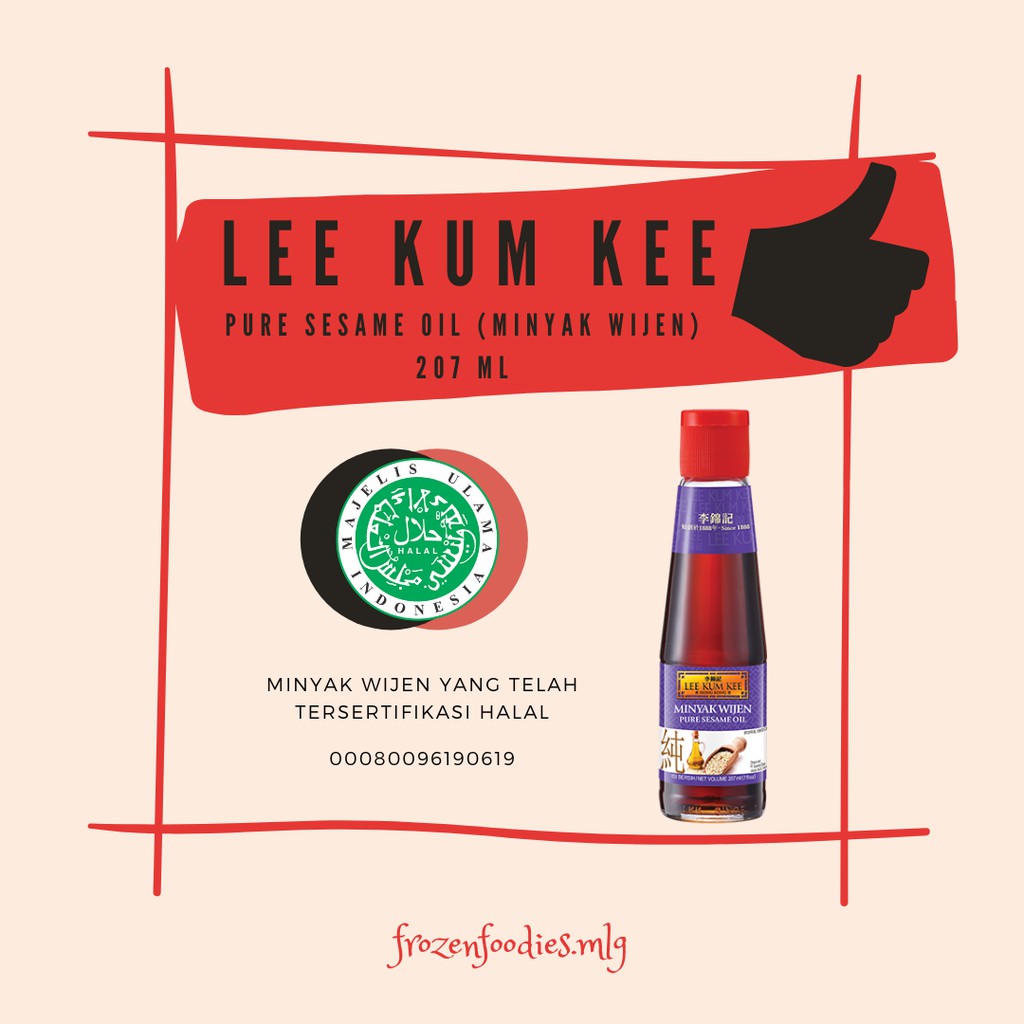 

Lee Kum Kee Minyak Wijen Halal 207 ml ( Pure Sesame Oil)