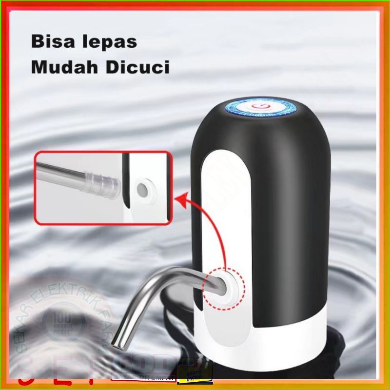 Pompa Air Galon Dispenser Rechargeable USB Water Pump Universal Galon Air, Pompa Air Galon Elektrik