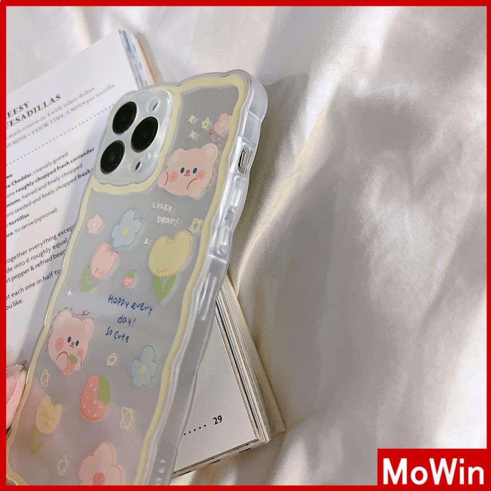 iPhone Case Silicone Soft Case Clear Case Airbag Shockproof Camera Cover Protection Cute Yellow Bear Compatible For iPhone 11 iPhone 13 Pro Max iPhone 12 Pro Max iPhone 7 Plus