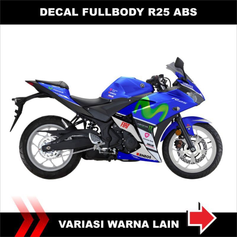 decal motor Yamaha R25 / decal R25 fullbody / Sticker motor R25 fullbody