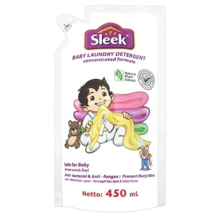 Promo Sleek Laundry Detergent Pouch 450ml - Sabun Pencuci Pakaian